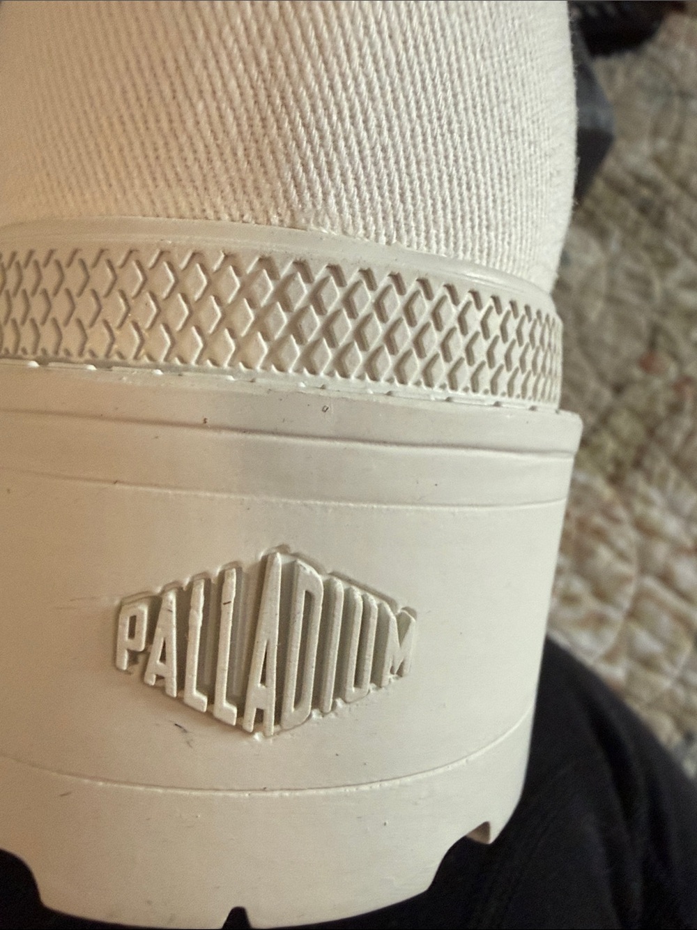 Palladium White Canvas Lug-Sole Lace-Up Boots - Picture 5 of 13